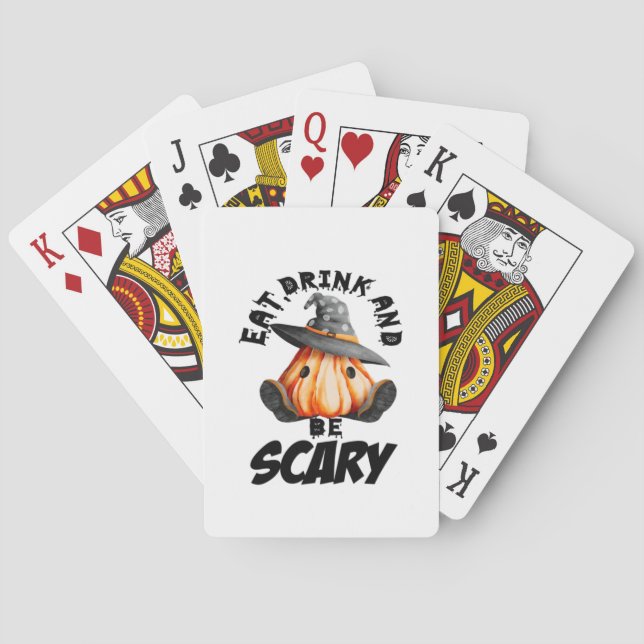 Ät Drick Och Var Rädd Retro Cool Casinokort (Baksidan)