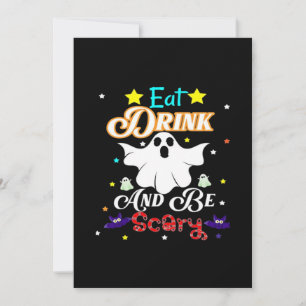 Ät Drick Och Var Rädder Glad Halloween Julkort