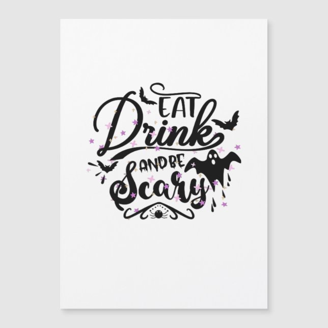 Ät Drick Och Var Rädder Halloween-design Trendig K (Framsida)