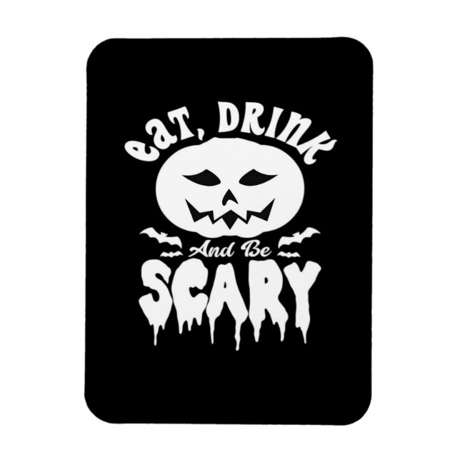 Ät Drick Och Var Rädder Halloween Retro Klassiker Magnet (Vertikal)