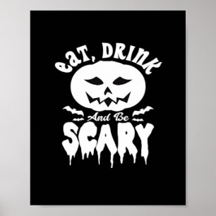 Ät Drick Och Var Rädder Halloween Retro Klassiker Poster