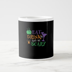 Ät Drick Och Var Rädder Viktig Retro Grafik Jumbo Mugg