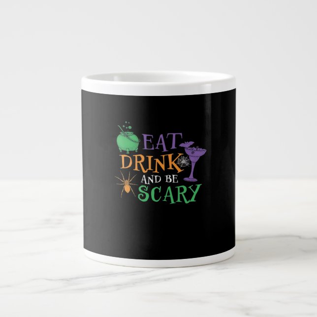 Ät Drick Och Var Rädder Viktig Retro Grafik Jumbo Mugg (Framsidan)