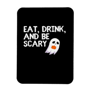 Ät Drick Och Var Rädslestyrande Halloween-anda Mod Magnet