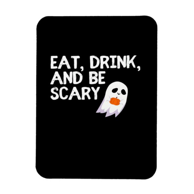 Ät Drick Och Var Rädslestyrande Halloween-anda Mod Magnet (Vertikal)
