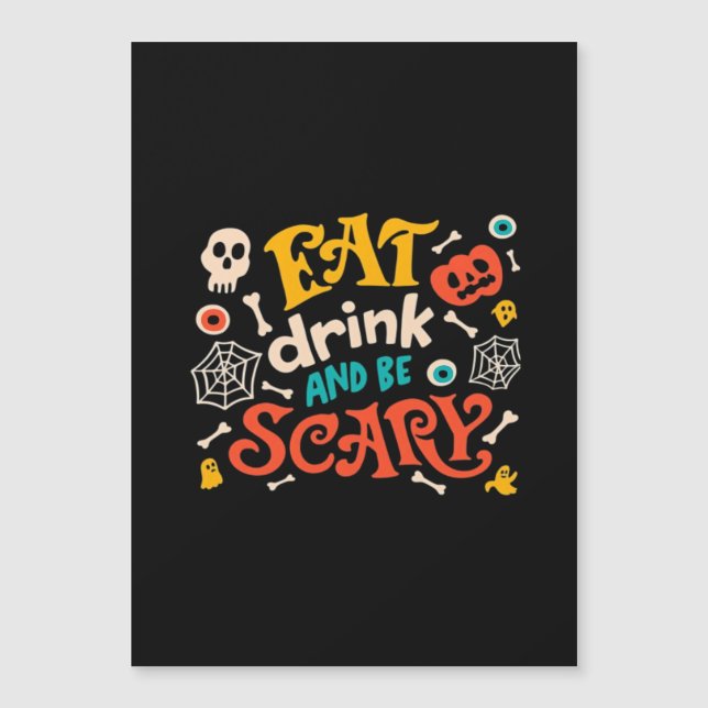 Ät Drick Och Var Rädslig Halloween-design Essentia (Framsida)
