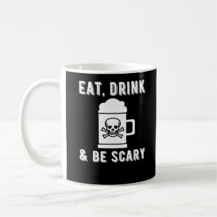 Ät Drick Och Var Rädslig Halloween Öl Vintage Kaffemugg