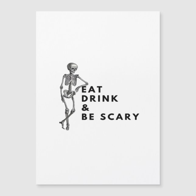 Ät Drick Och Var Rädslig Halloween Skelett Vintage (Framsida)