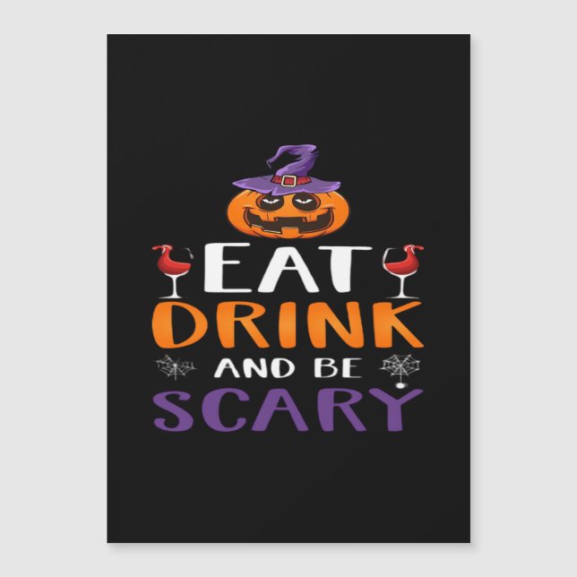 Ät Drick Och Var Rädslig Halloweenfest Häxa Dryck (Framsida)