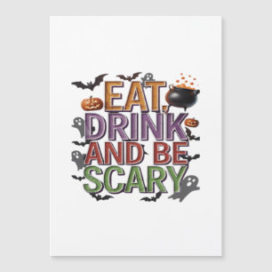 Ät Drick Och Var Rädslig Halloweenfest Skum Desi