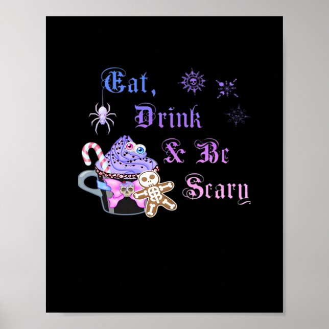Ät Drick Och Var Rädslig Hexmas Cool Unik Stil Poster (Framsidan)