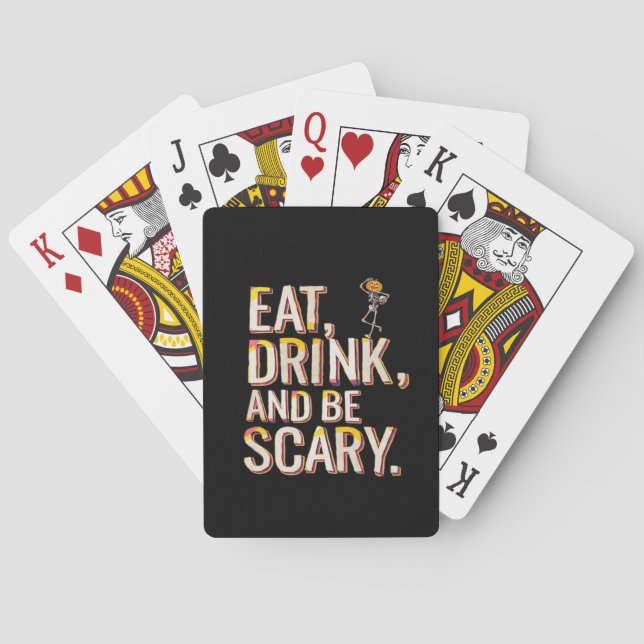 Ät Drick Och Var Rädslin Minimal Ren Casinokort (Baksidan)