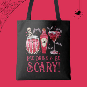 Ät, drick och var scary Halloween Cocktails Tygkasse