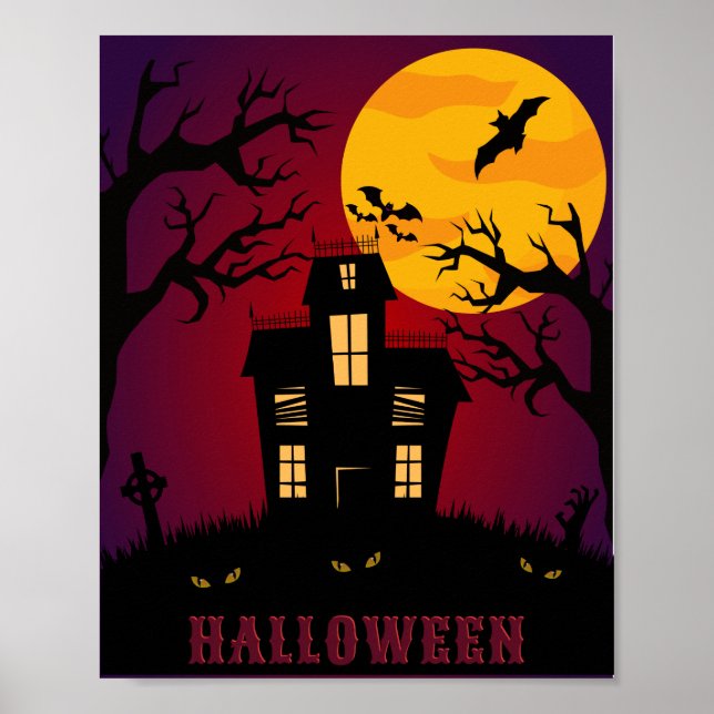 Ät, drick och var scary Halloween Poster (Framsidan)