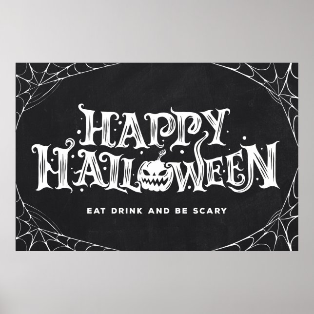 Ät, drick och var scary Halloween Poster (Framsidan)