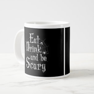 Ät, drick och var Scary Halloween-Spindelnät Jumbo Mugg