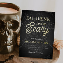 Ät, drick och var scen Halloween fest