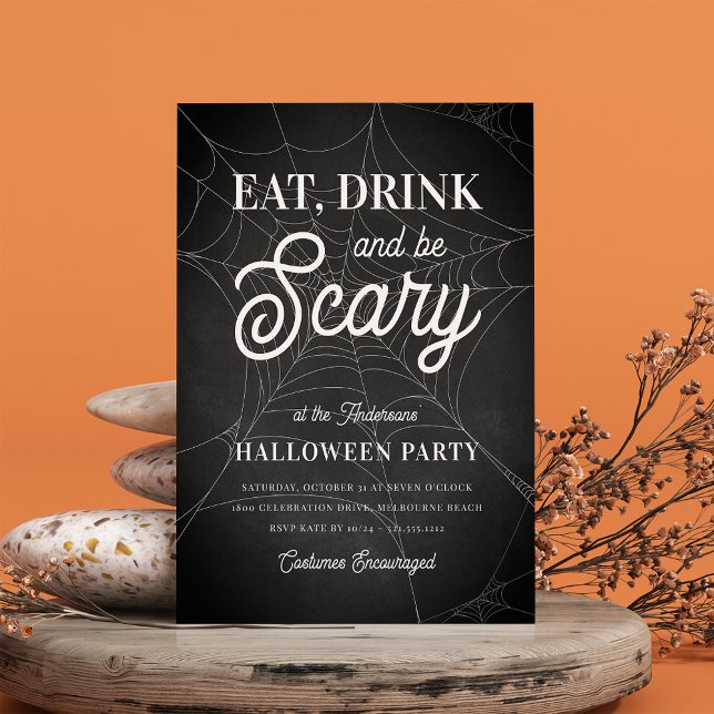 Ät, drick och var scen Halloween fest Inbjudningar (Skapare uppladdad)
