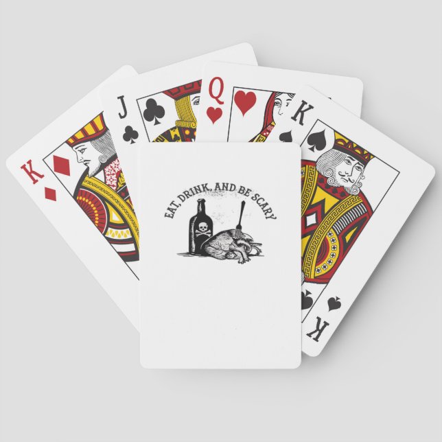 Ät Drick Och Var Skräck Slagsida Citat Casinokort (Baksidan)