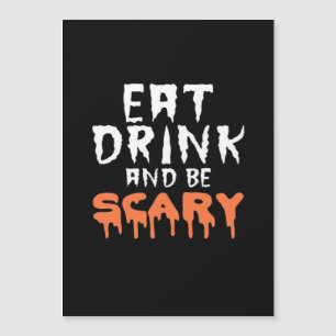 Ät Drick Och Var Skräckigt Rolig Halloween Minimal