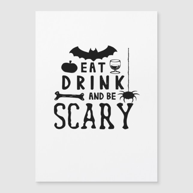 Ät Drick Och Var Skräckinjagande Halloween-citat (Framsida)