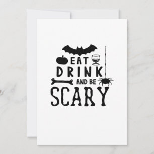 Ät Drick Och Var Skräckinjagande Halloween-citat Julkort