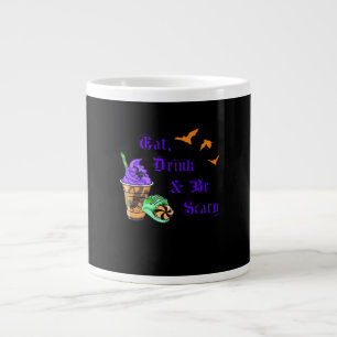 Ät Drick Och Var Skräckinjagande Halloween Minimal Jumbo Mugg