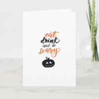 Ät Drick Och Var Skräckinjagande Rolig Halloween