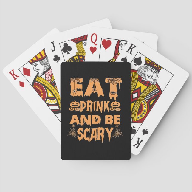 Ät, drick och var skrattretande rolig design casinokort (Baksidan)
