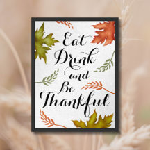 Ät drick och var snäll och ta Thanksgivingen.
