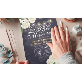 ÄT Drick och vara gift med Flower Sträng Light Brö Inbjudningar