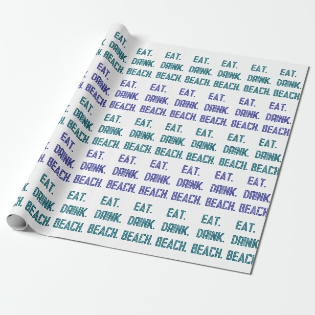 Ät. Drick. Papper radbrytning Presentpapper (Utrullad)