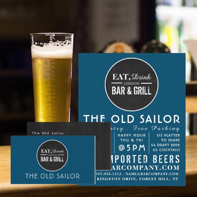 Ät, drick Pub & grill Logotyp, pub/Brewery Reklamblad (Skapare uppladdad)