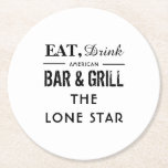 Ät, drick Pub & grill, pub/Brewery Underlägg Papper Rund<br><div class="desc">Ät,  drick Pub & grill,  Pubb/Brewery Papper Underlägg i Affärskortet Store.</div>