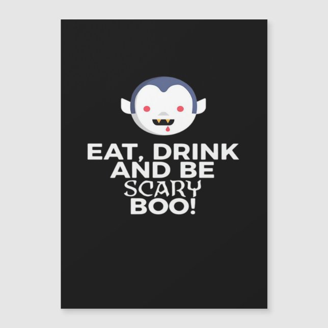 Ät Drick Skräcklig Boo Halloween Design Kreativ Le (Framsida)