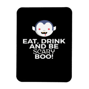 Ät Drick Skräcklig Boo Halloween Design Kreativt L Magnet