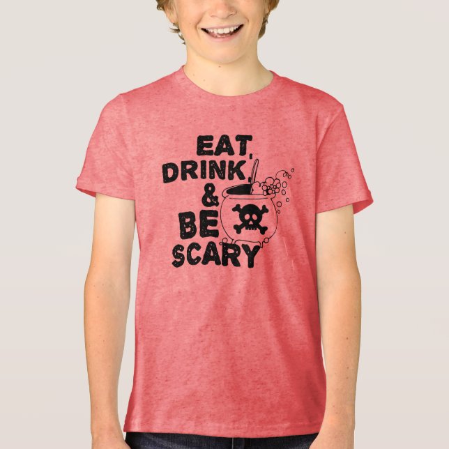 Ät, drick, var försiktig t shirt (Framsida)