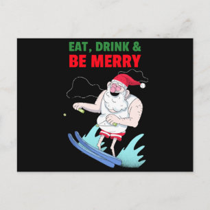 Ät, Drick & Var Glad Jul Helg Vykort