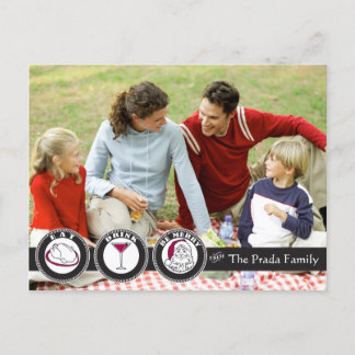 Ät, drick, var God jul-kort Helg Vykort