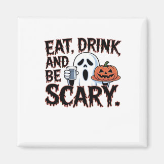 Ät Drick Var Rädslig Halloween Pumpa Kreativ Stil Magnet