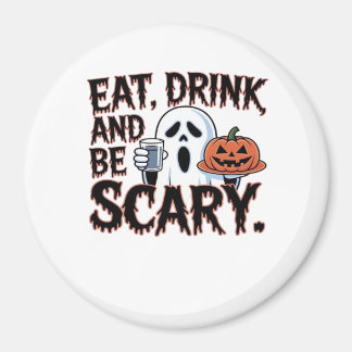 Ät Drick Var Rädslig Halloween Pumpa Kreativ Stil Magnet
