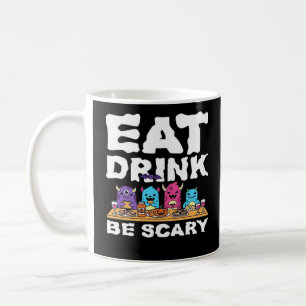 Ät Drick Var Rädslig Monster Halloween Kreativ Kaffemugg