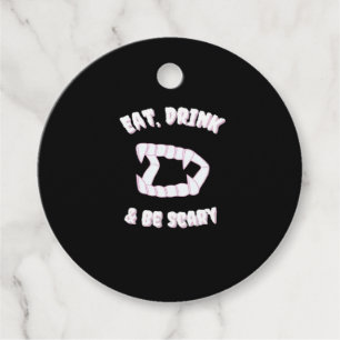 Ät Drick Var Rädslig Vampyr Minimalistisk Stil Gåvor Etiketter