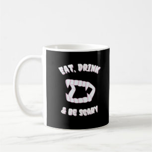 Ät Drick Var Rädslig Vampyr Minimalistisk Stil Kaffemugg