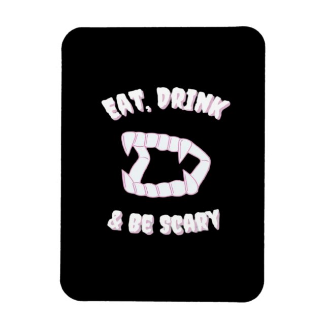 Ät Drick Var Rädslig Vampyr Minimalistisk Stil Magnet (Vertikal)