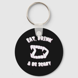 Ät Drick Var Rädslig Vampyr Minimalistisk Stil Nyckelring