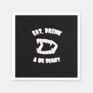 Ät Drick Var Rädslig Vampyr Minimalistisk Stil Pappersservett