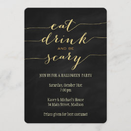 Ät, Drick, Var scary Halloween fest inbjuden Inbjudningar
