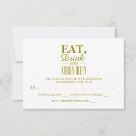 Ät, dricka och svara vänligt på Bröllop OSA i Guld Kort