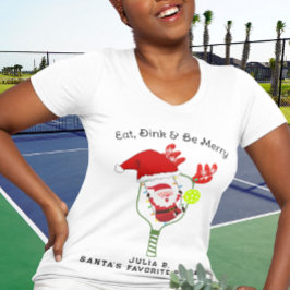 Ät Drink & Be God jul Pickleball Team T Shirt